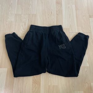 Women Black wang Logo Sweatpants XS